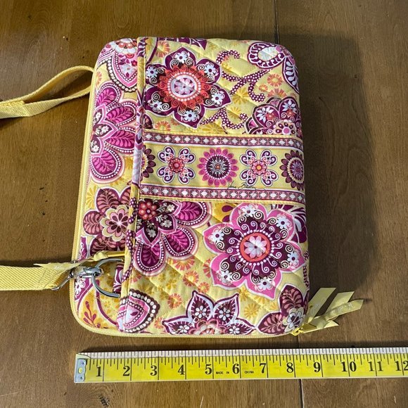 Vera Bradley Bali‎ Gold Table Hard Case Holder With Shoulder Strap Zip Up - Picture 12 of 12